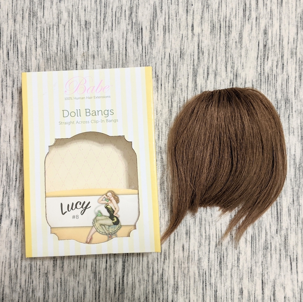 Clip-in Bangs Med Brown Babe 100% Human Hair
